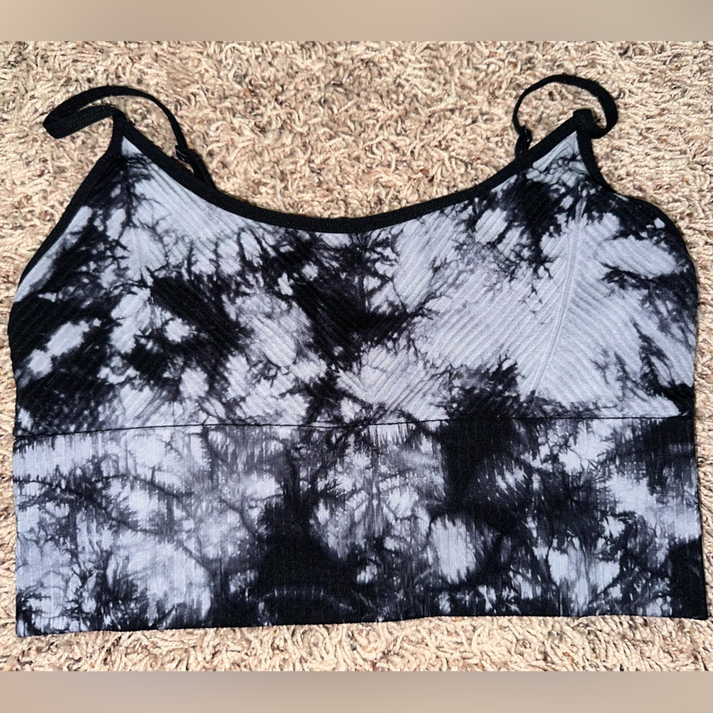Pink longline sports bra
